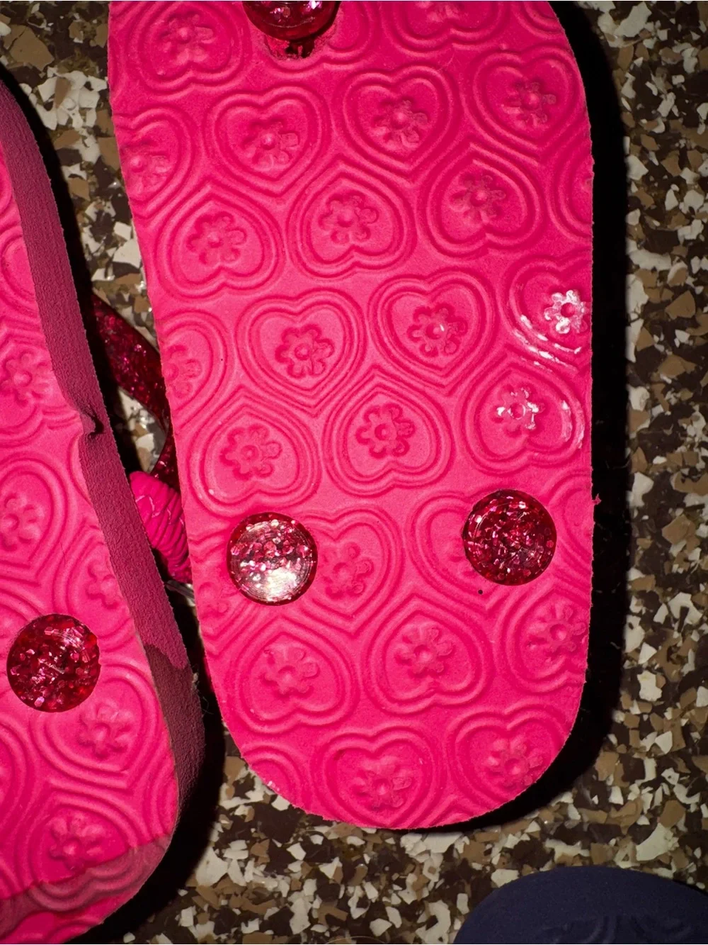 Toddler Girls Flip Flop Sandal Lot Size 6/7 & 7/8 Minnie Unicorn Hearts Zebra
